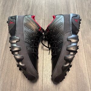 Nike Air Jordan 9 Low Golf ‘Charcoal’ Black True Red FJ5934-002 Men’s